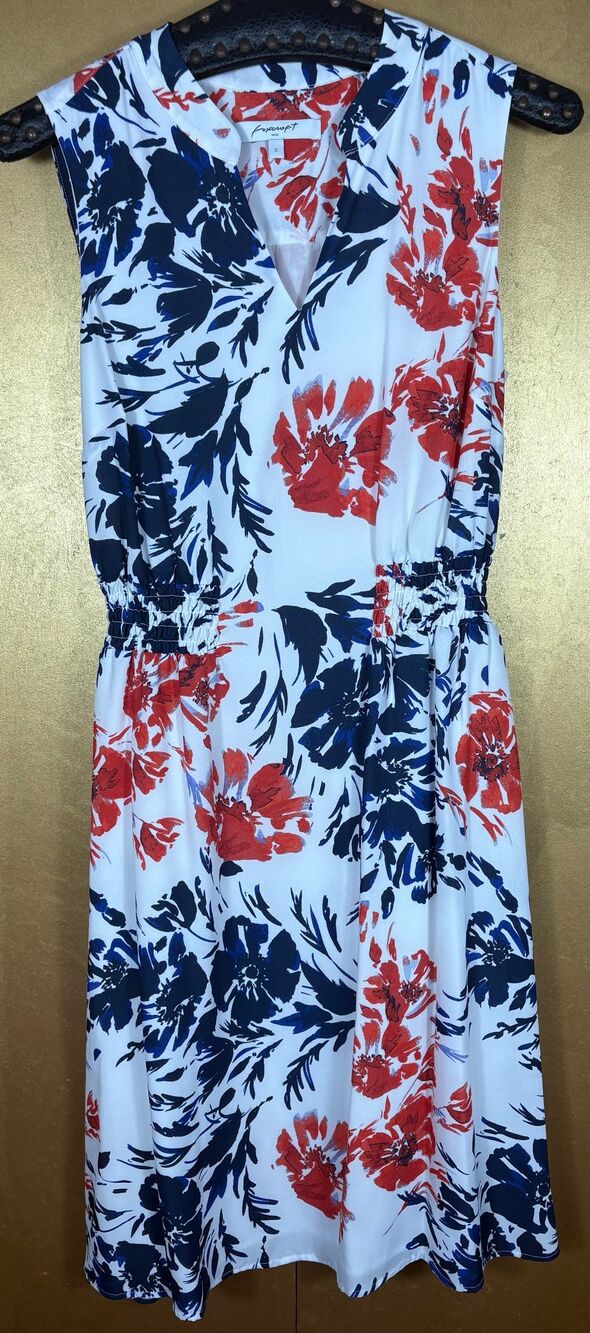 Foxcroft nyc sleeveless floral dress size 2
